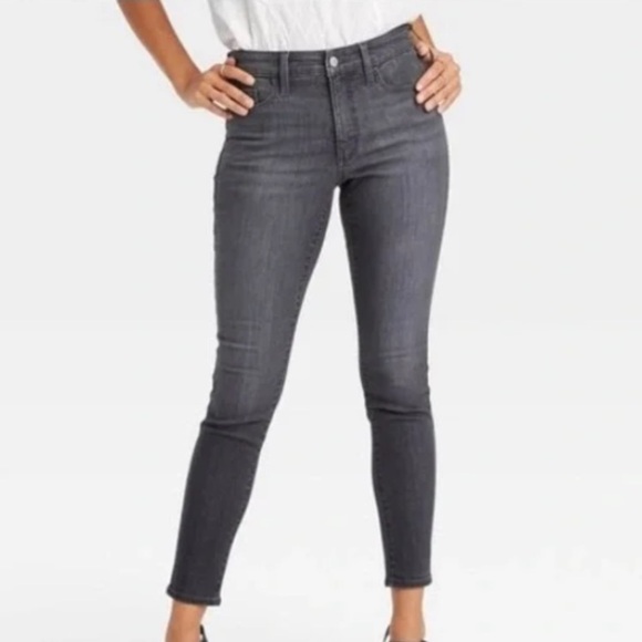 Universal Thread Women Sz 12/31 SHORT Charcoal Gray High Rise Skinny Jeans - Picture 1 of 11